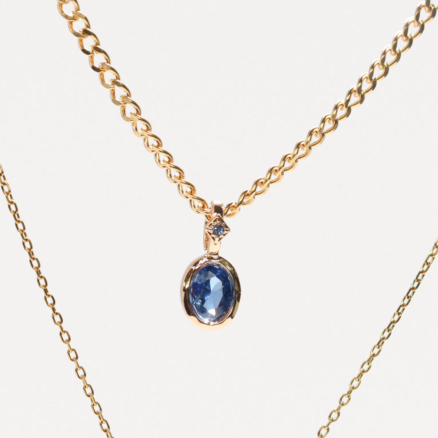 Custom Birthstone Layered Necklace – 2-in-1 Gold Necklace | Lazee Jewelry