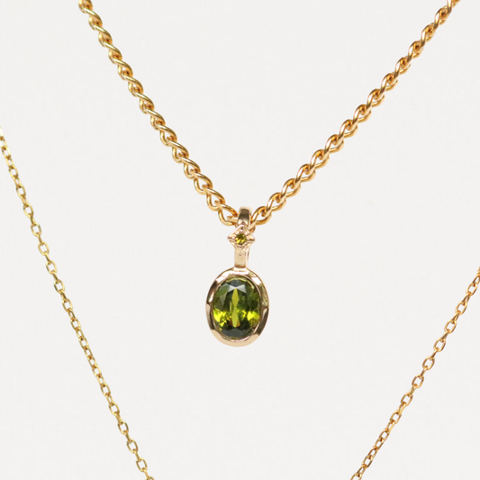 August Birthstone Layered Necklace – 3-in-1 Gold Necklace | Lazee Jewelry