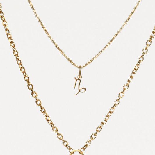 Capricorn Zodiac Layered Necklace – 3-in-1 Gold Necklace | Lazee Jewelry