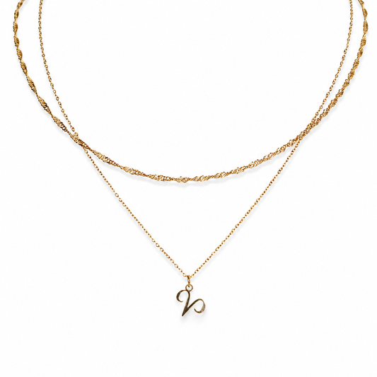Custom Zodiac Layered Necklace – 3-in-1 Gold Necklace | Lazee Jewelry
