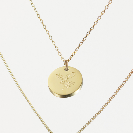 December Birth Flower Layered Necklace – 3-in-1 Gold Necklace | Lazee Jewelry