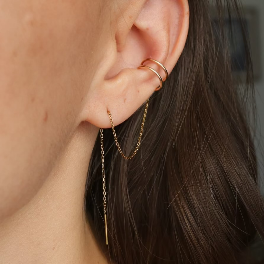 Double Ear Cuff with Threader
