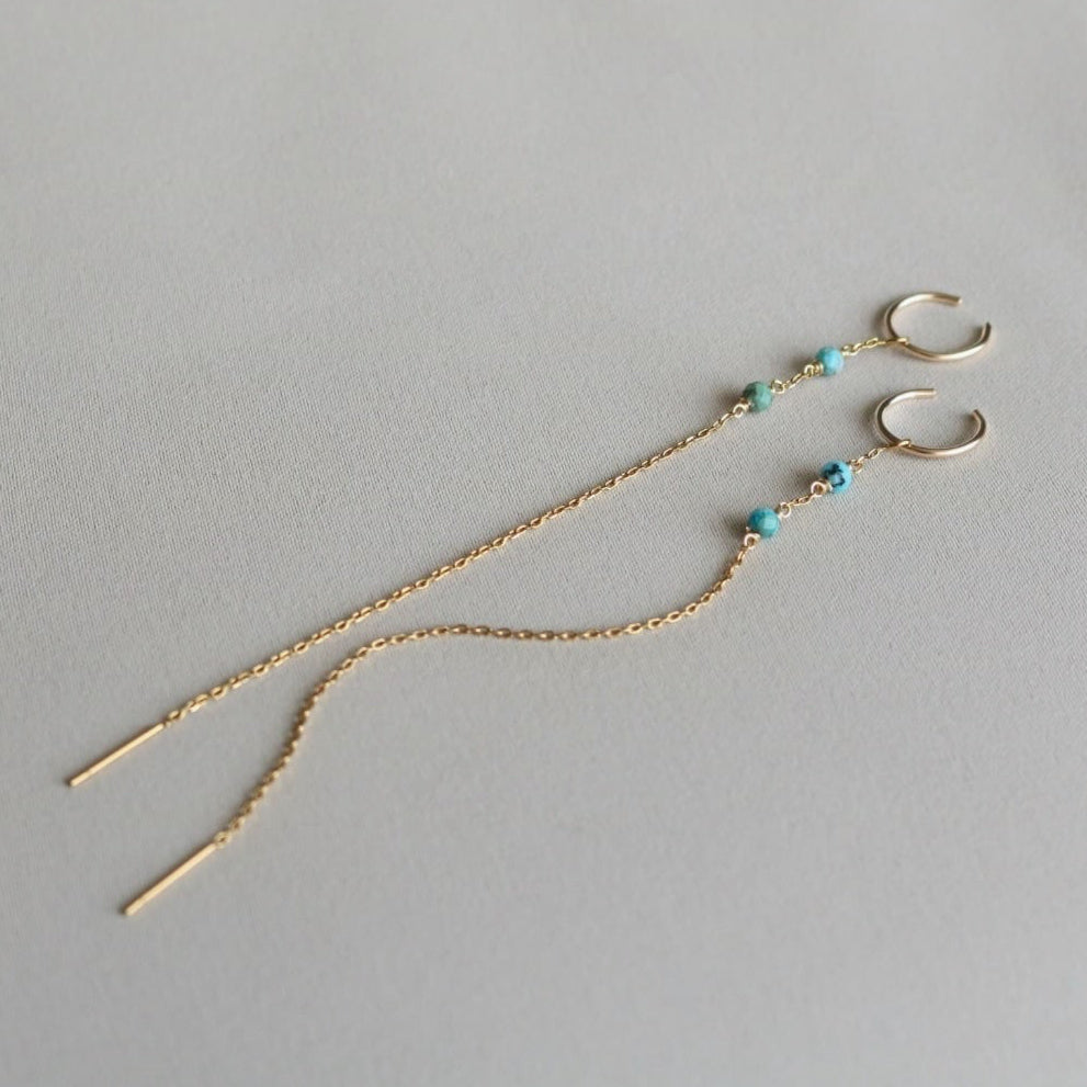 Turquoise Ear Cuff with Threader
