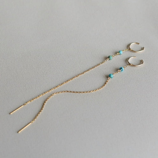 Turquoise Ear Cuff with Threader