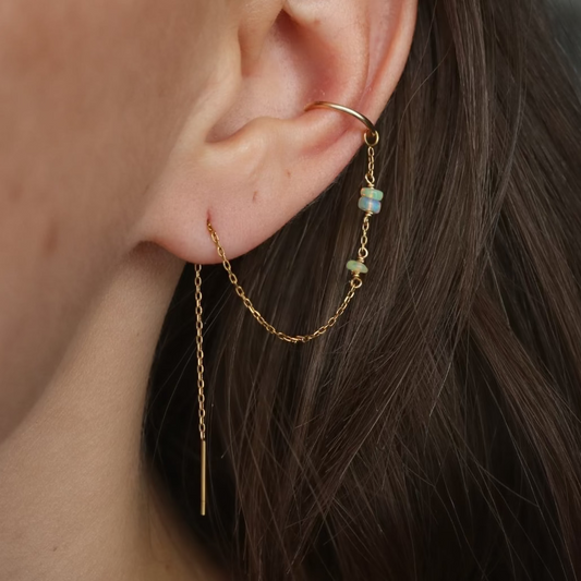 Opal Ear Cuff with Threader