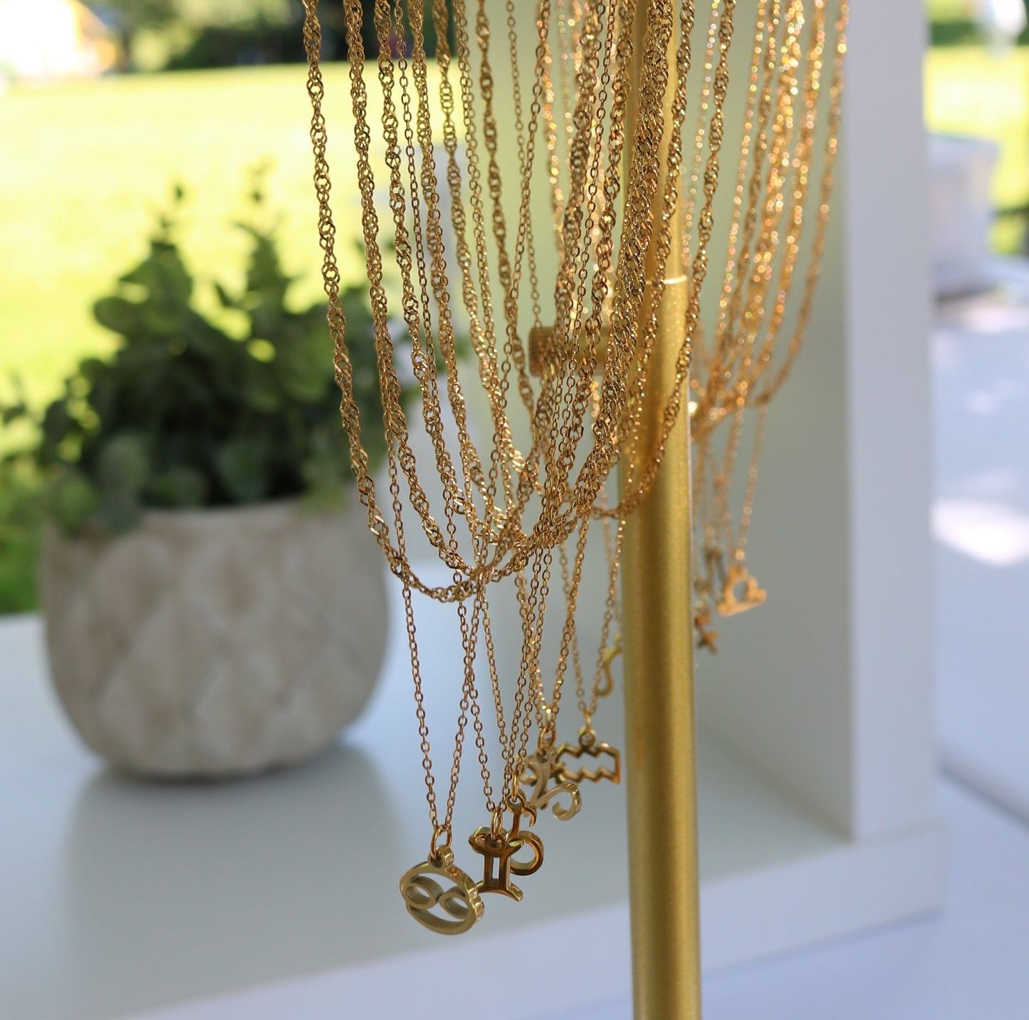 Custom Zodiac Layered Necklace – 3-in-1 Gold Necklace | Lazee Jewelry