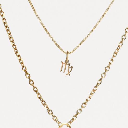 Virgo Zodiac Layered Necklace – 3-in-1 Gold Necklace | Lazee Jewelry